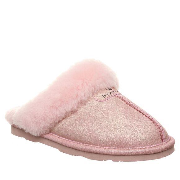 Bearpaw Women's Loki Exotic Slippers in Pink Glitter Nwot Size 10 - Picture 1 of 7